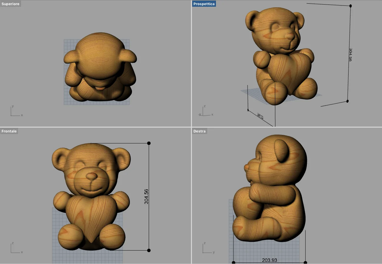 Puukuvioinen nalle 3M